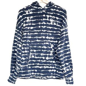 Athleta Women’s Balance Printed Hoodie Tahiti Navy Size Medium